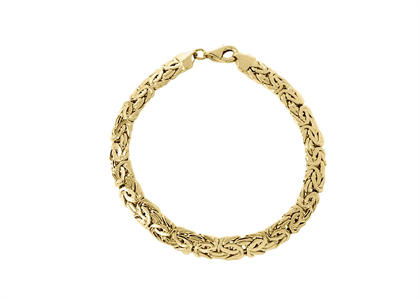 Gold Plated Mens Byzantine Chain